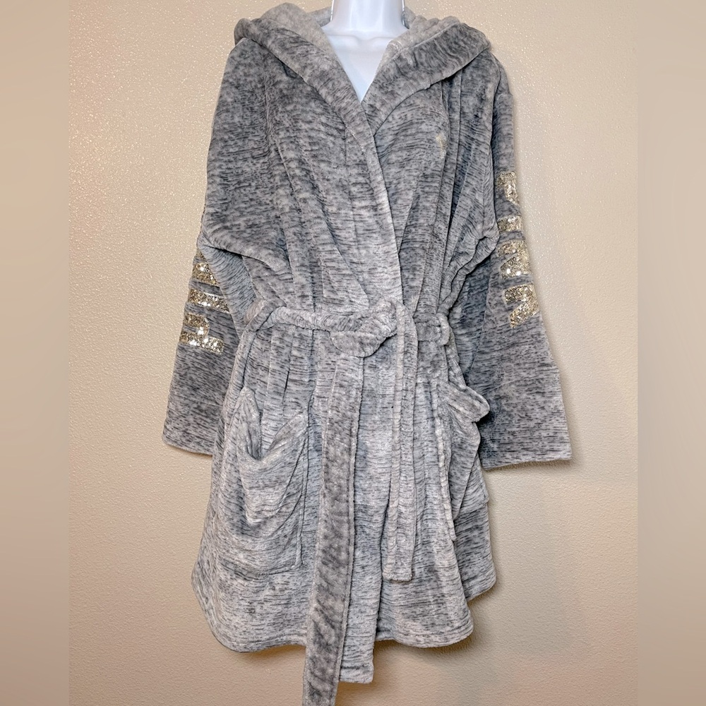 Sherpa Hooded Bath/House Robe by PINK